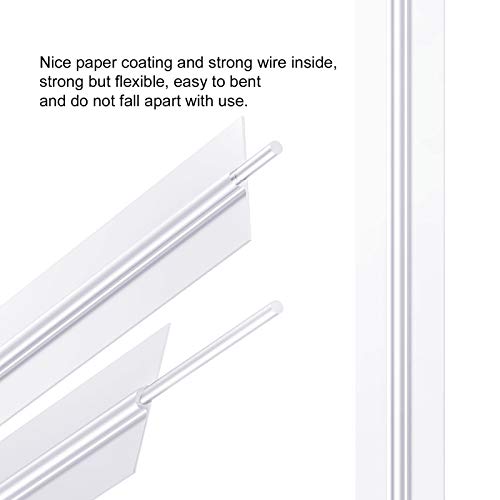 500 Pcs White Paper Twist Ties 5" Reusable Bread Ties Twisty-ties White Twist Ties Bag Ties Wire Ties for Bags Reusable Twist Tie for Party Cello Candy Bread Coffee Bags Cake Pops - size: 500 PCS