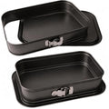2 Pack 14 x 9 Deep Springform Pans, Rectangle Pans with Removable Bottom