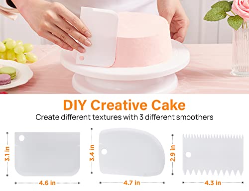 Kootek 71PCs Cake Decorating Supplies Kit and 1 Pack 12 Inch Gold Cake Board Drum