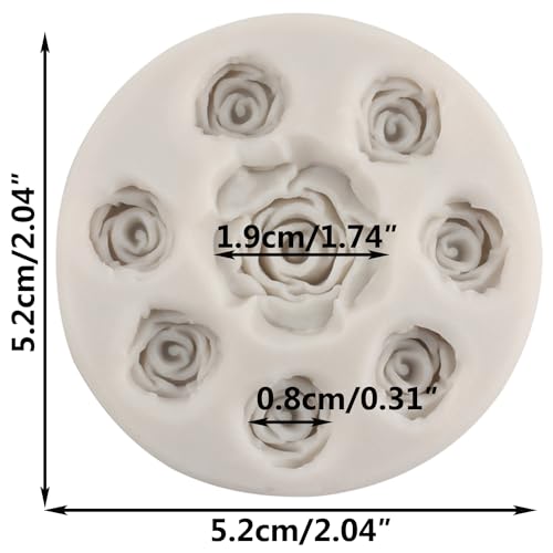 Rose Silicone Candy Mold Mini Flower Fondant Chocolate Molds - color: Style L