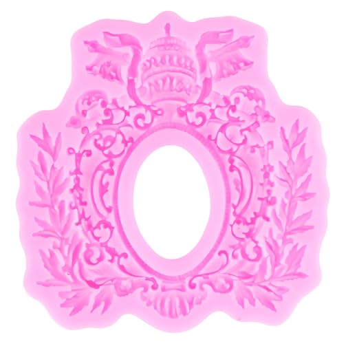 Mujiang Baroque Frame Fondant Molds Picture Frame Silicone Mold Set Of 4 - color: Style I
