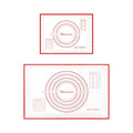 Silicone Baking Mats Set of 2,Large 24" x 16" Small 16" x 12" Non Stick Non Skid Pastry-Mat with Measurements (Red) - size: Large 24" x 16" Small 16" x 12"