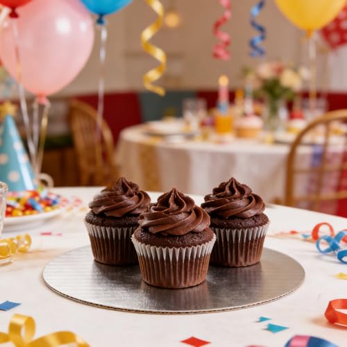 8 Pack 10 Inch Round Cake Boards,Silver Cardboard Cake Rounds - color: Silver, size: 10Inch, style: Classic Round