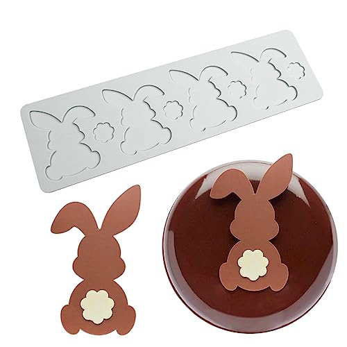 Love Silicone Lace Mold, Cake Mat, Fondant Impression Mats, Heart Pattern Lace Mat for Cake Decorating Valentine's Day (I_ Rabbit) - size: I_ Rabbit