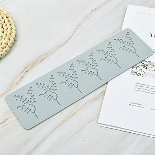 TUKE 3D Hollow Lace Fondant Molds Fruits Leaf Shape Lace Mat Party Cake Decoration Tool Cupcake Mat Silicone Molds for Polymer Clay Chocolate Baking Gummy Mould (Leaf_10.6x3x0.16inch_M) - size: Leaf_10.6x3x0.16inch_M