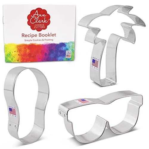Ann Clark Summer Beach Cookie Cutters Set of 3, Made in USA - style: 3-Pc. Tropical