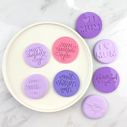 Mother's Day Fondant Embosser "Happy Mother's Day" Shape 3D Dented Design - style: Mother's Day-125