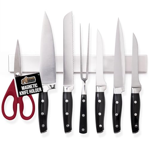 GORILLA GRIP 304 Stainless Steel Magnetic Knife Holder Strip, 10 Inch - size: 10 Inch