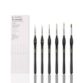 6Pcs Miniature Paint Brushes Set with Triangular Handles - for Acrylics, Oils, Watercolors & Paint by Number, Figurine(Black) - size: 6PCS