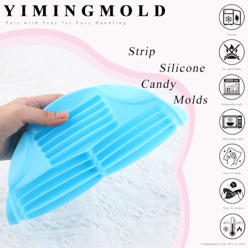 28 Cavity Chocolate Bar Mold Strip Silicone Candy Molds - size: Free
