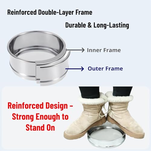 4 Inch 45 Mesh Stainless Steel Test Sieve, 0.4 mm Aperture - size: 45mesh (355µm)