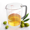 Newness Glass Measuring Cup with Handle, 500 ML (16 Oz, 2 Cup) - color: Red Measuring Scale, size: 500ML