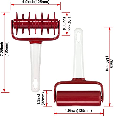 3 pcs Pizza Tool Set Including Pastry Pizza Roller, Pizza Dough Docker that Time-Saving and Dough Cutter (3 pcs) - style: 3 pcs