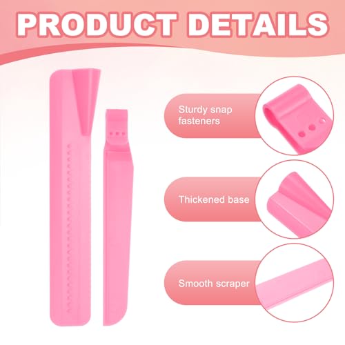 uxcell 2Pcs Adjustable Cake Scraper Adjustable Cake Smoother Dark Pink - color: Dark Pink