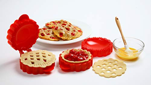 Norpro Lattice Mini Pie Mold, 4.5" x 5.75" x 2" / 11.5cm x 14.5cm x 5cm, As Shown