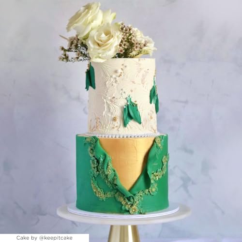 Lacupella Cake Decorating Stencil for Tall Buttercream Cake, Royal Icing, Ganache, Paint, Airbrush (Leticia) - style: LETICIA