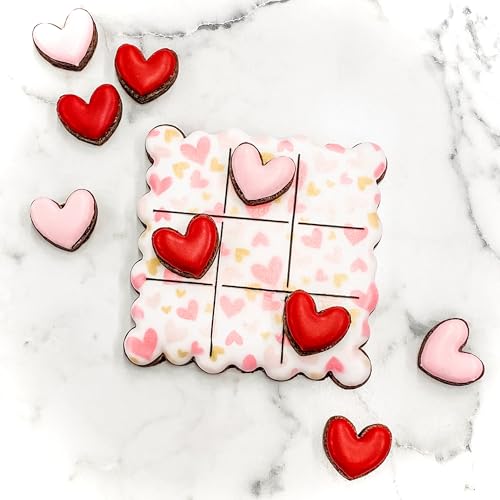 Cookie Cutter and Stencil Bundle Royal Icing Cookies Stencils Paint Your Own Biscuit Bakery Starter Kits Royal Icing Fondant Cutters Birthday Wedding Holiday Cookies Painting Coloring Pages Comb - style: Tic-tac-toe