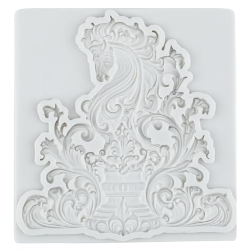 Baroque Curlicues Scroll Lace Silicone Fondant Molds - color: Style ZO