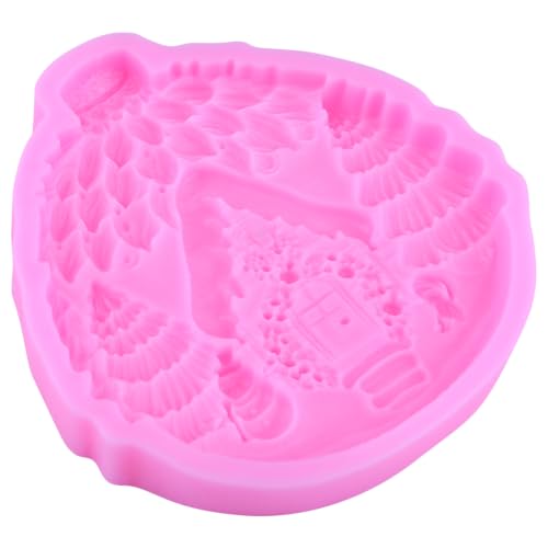 Mujiang Christmas Silicone Molds Snowman Gnome Deer Fondant Mold Set of 4 - color: Style F