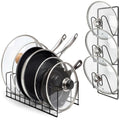 Vicenpal 2 Pack Pot Lid Organizer Kitchen Rack Set, Countertop and Over-the-door Pot Lid Pan Holder Rack for Cutting Boards, Baking Sheets, Pans and Cookware Storage