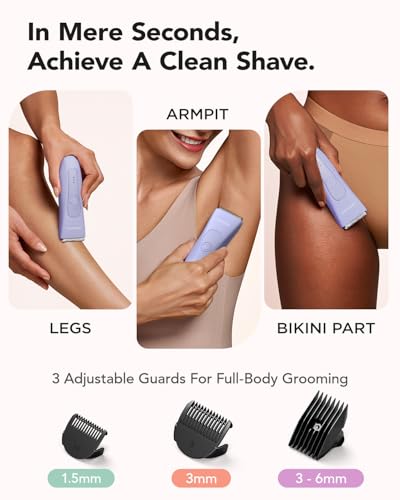 MANSPOT LADYSPOT™ Bikini Hair Trimmer for Women, Electric Body Shaving Sets - color: Purple