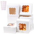 Cookie Boxes with Window, Pack of 20, 6x6x3 Inches - size: 6x6x3 inches