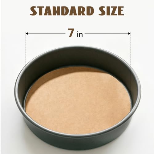 SMARTAKE 7 Inches Round Parchment Paper Baking Sheets, Non-Stick, 200Pcs - size: 7 Inches-200