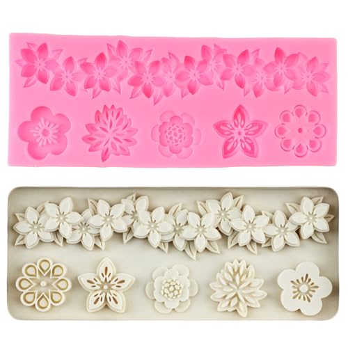 Baroque Fondant Molds Curlicues Scroll Flower Lace Silicone Mold - color: Style B