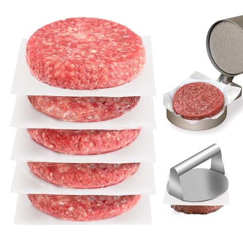 BYKITCHEN 7x7 Inch Square Burger Patty Paper for Smash Burger Press, 300pcs - size: 7 x 7 Inch