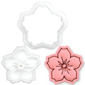 BAKERLOGY Sakura Mini Cookie Cutter & Stamp Set – Cherry Blossom Biscuit Cutter Fondant Embosser for Spring Baking, Garden Tea Party Cookies, Japanese Flower Cupcake Decoration Tool