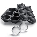 Large Ice Cube Silicone Molds Sphere & Cube Combo Funnel, Single (Charcoal) - color: Single (Charcoal)