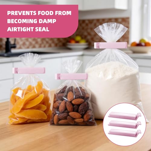 60 Pcs Silicone Piping Bag Ties, Reusable Sealing Clips for Baking