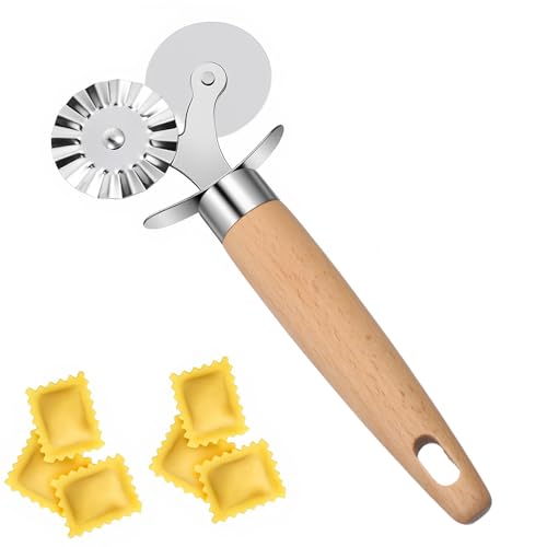 Ravioli Cutter Wheel Fluted Pasta Pastry Cutter Wheel, Pastry Crimper