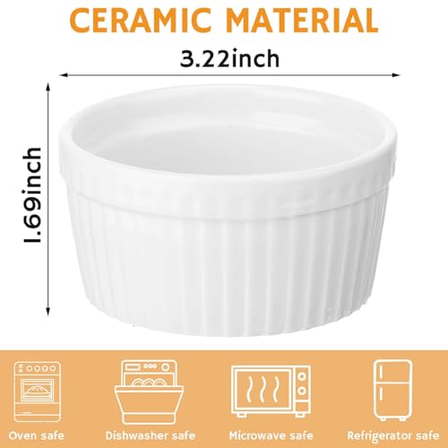 Treela 8 Pcs Ceramic Butter Warmers & 32 Tealight Candles, White and Black - color: White/Black