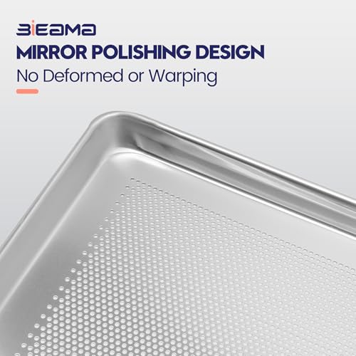 BIEAMA 12 Pack Perforated Full Size 26" x 18" Baking Sheet Pan - size: 12PACK Perforated Full Size 26"×18"