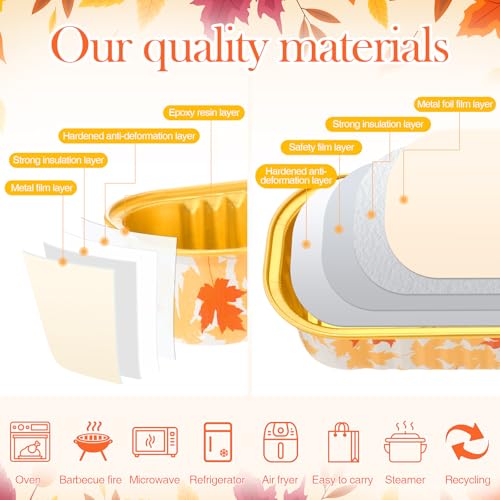 Tioncy 100 Pcs Mini Loaf Pans with Lids Spoons, Maple - style: Maple