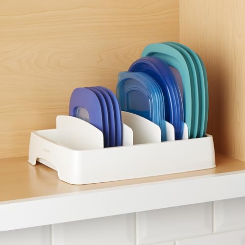 YouCopia StoraLid Adjustable Food Container Lid Organizer for Kitchen Cabinet Storage, Small, 2-Pack - size: Small 2-Pack Classic Edition