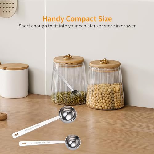 Coffee Spoon Stainless Steel Long-Handled Spoon, 1 and 2 Tbsp Spoon Silver - color: Silver Long