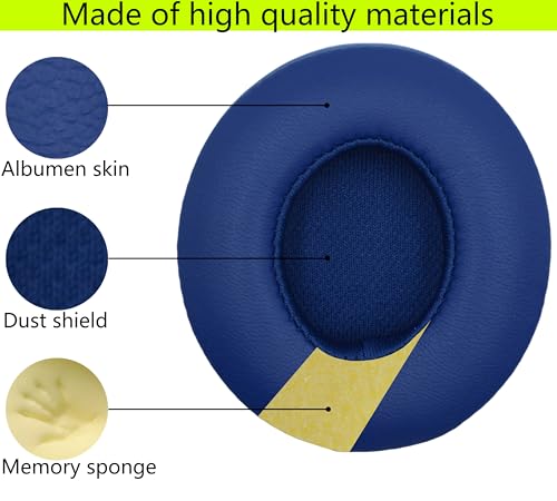 Replacement Ear Pads Compatible with Beats Solo3.0 Wireless Indigo - color: Indigo