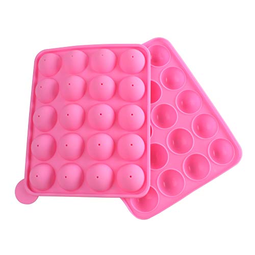 WARMBUY 20 Cavity Silicone Cake Pop Mold Lollipop Baking Tray with Sticks