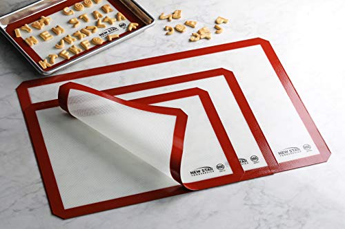 New Star Foodservice 530271 Commercial Grade Silicone Baking Mat Non Stick Pan Liner, 14 x 20 inch (Two-Thirds Size) - size: 20"L x 14"W