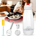 Pancake Batter Dispenser Bottle Kit (White) - color: White