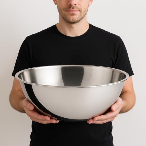 Stainless Steel Mixing Bowl for Commercial and Home Kitchen - size: 20 Quart