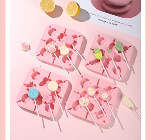 Animals Lollipop Mold Set,Silicone Bear Candy Sucker Mold (Animal C) - color: Animal C