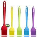 Anaeat 5 Pack Silicone Basting Pastry Brushes - Heat Resistant One-Piece Design with Soft Bristles, Hygienic Marinade Brush for Baking BBQ Grill, Spreading Oil Butter Sauce (Multicolor) - color: Multicolor 5 Pcs (10"+8.2")