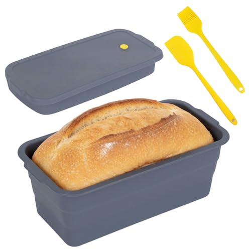 Silicone Bread Pan, Nonstick Sourdough Loaf Pan (Grey-Bread 1) - color: Grey-Bread 1