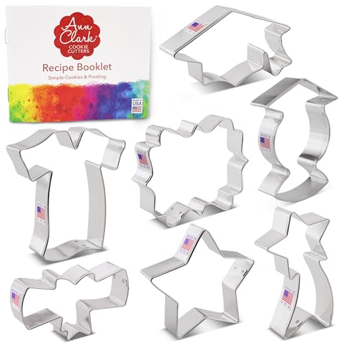 Ann Clark Graduation Cookie Cutters Set of 7, Made in USA