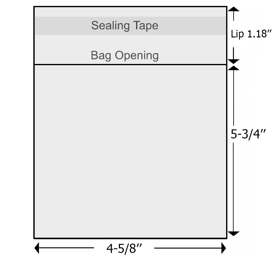 200Pcs 4-5/8''X 5-3/4'' Cello Cellophane Bags Sleeves Fit A2 Cards Envelope