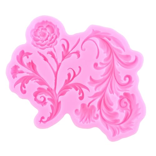 Mujiang Baroque Fondant Mold European Relief Scroll Silicone Mold Set Of 3 - color: Style A