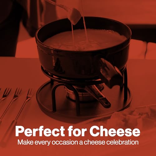 Swissmar Ticino Cast Iron Cheese Fondue Set, 9-Piece, 2 Liter, Green Color - color: Green